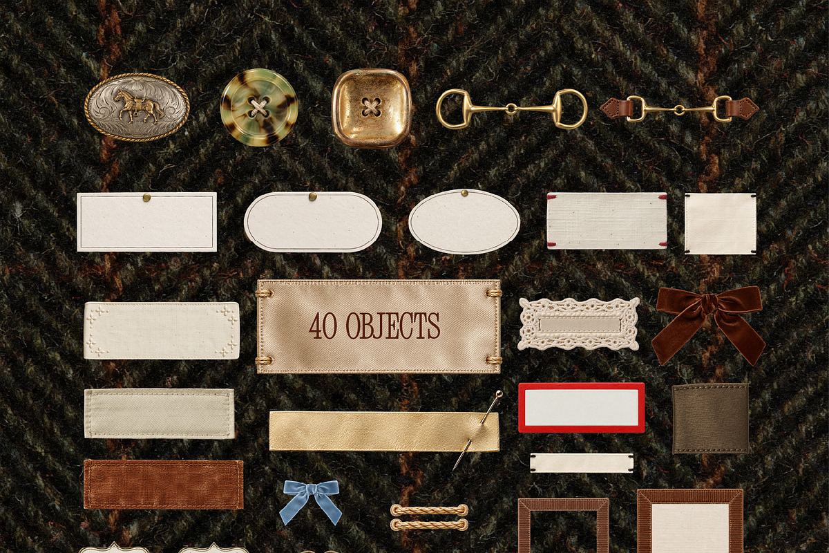 Heritage Textile & Frames Kit, an Object Graphic by Hello Muse (Photo 7 of 14)