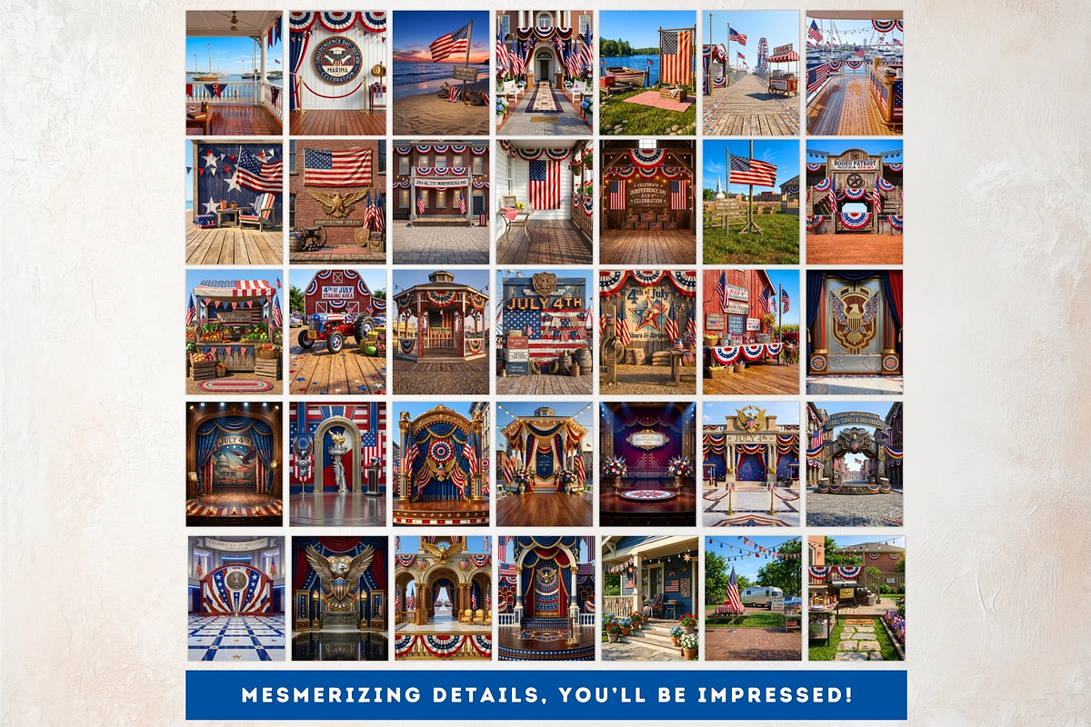 Patriotic 4th of july Backdrops v2, a Background Graphic by ThatsDesignArt (Photo 3 of 9)