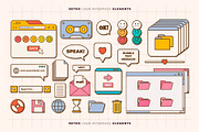 135+ Retro User Interface Elements, an Object Graphic by katyaskrn (Thumbnail 6 of 8)
