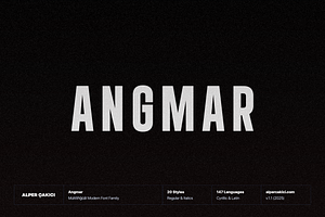 Angmar - A Powerful Font Family, a Sans Serif Font by alpercakici