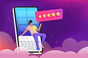 Rating illustrations with characters, a Technology Illustration by Julia Tim (Thumbnail 4 of 7)