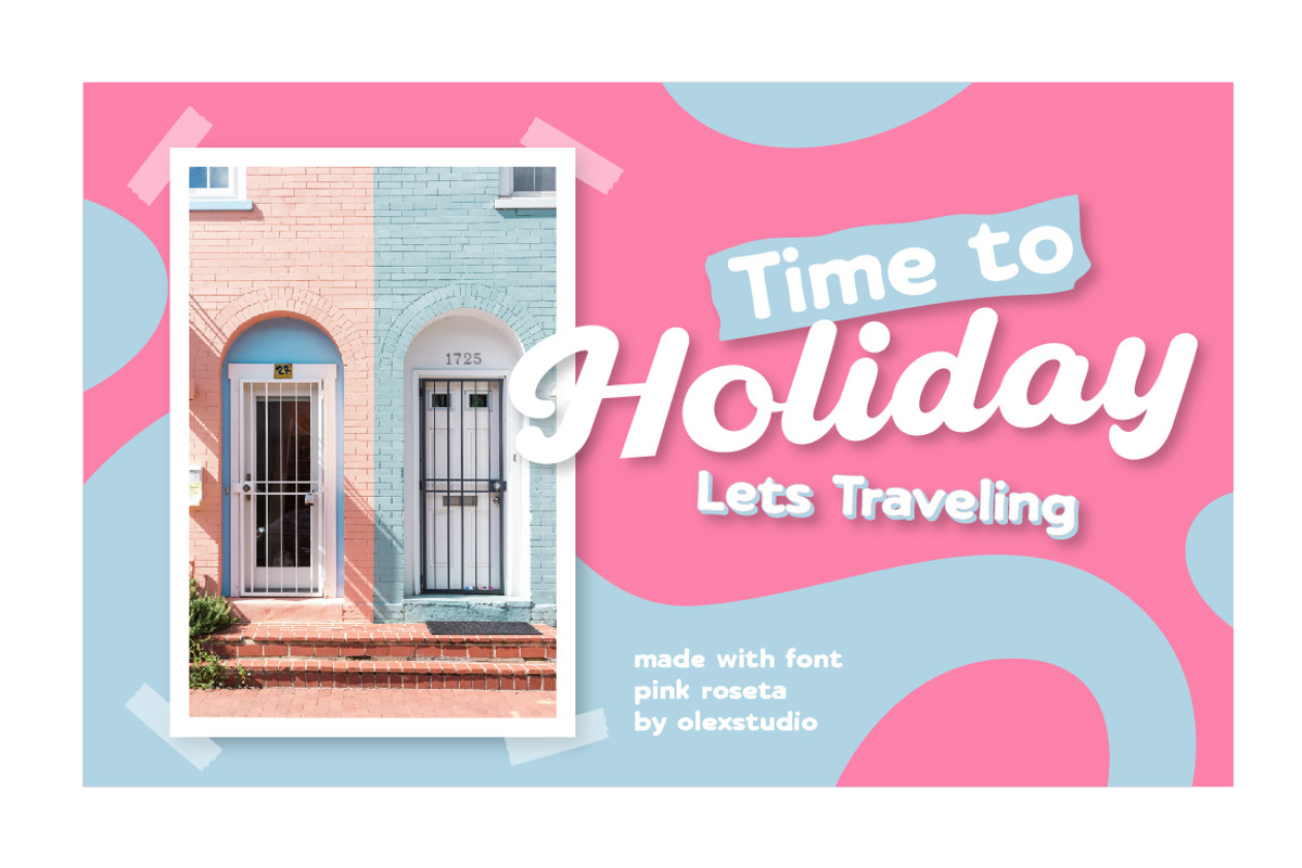PINK ROSETA Typeface, a Script Font by Olexstudio (Photo 2 of 10)
