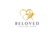 Gold Heart and Star Logo Beloved, a Branding & Logo Template by Signatoro (Thumbnail 2 of 2)