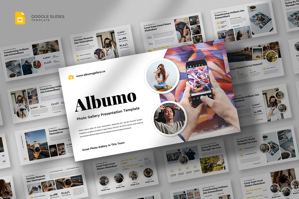 Photography Gallery Google Slides, a Presentation Template by fluffstudio (Photo 1 of 4)