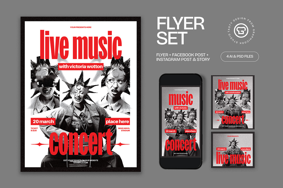 Live Music Event Flyer, a Flyer Template by graphicook (Photo 1 of 3)