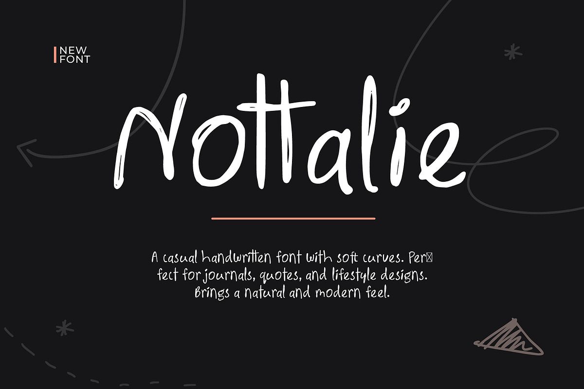 Nottalie – Casual Handwritten Font, a Handwritten Font by Lettermine (Photo 1 of 10)