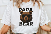 Papa Bear Sublimation PNG, an Illustration by DreamCafeArt (Thumbnail 2 of 7)