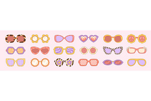 Groovy retro glasses. Vintage eyes, an Object Illustration by LadadikArt