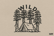 Wild Vintage Pine Tree Tent, an Object Graphic by SharpMarketplace (Thumbnail 1 of 4)