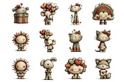 Whimsical Valentine Day Kids Clipart, a Graphic by CitraGraphics (Thumbnail 3 of 4)