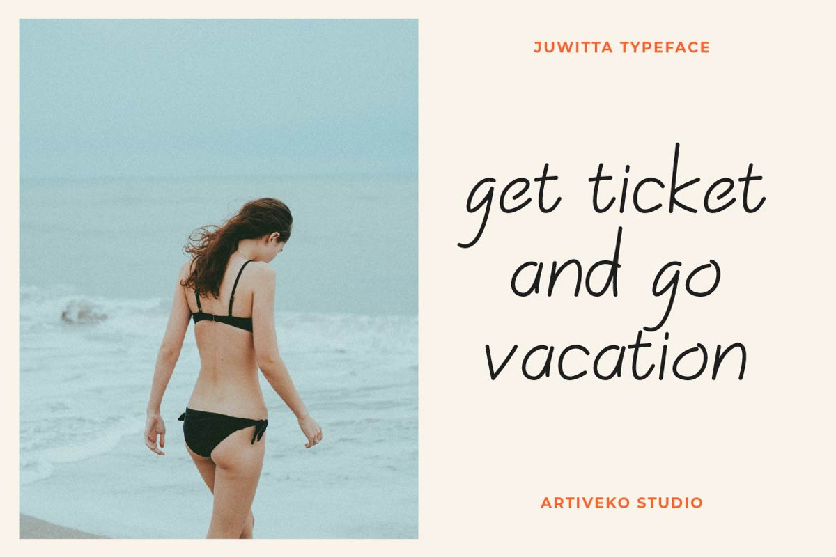 Juwitta Handwritten Font, a Handwritten Font by Artiveko (Photo 5 of 6)