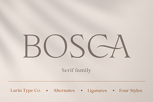 Bosca, a Serif Font by Larin Type Co.
