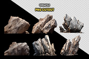 75+ PNG Cutout Isolated Rocks, an Object Graphic by Mikel Blazgad (Thumbnail 2 of 9)