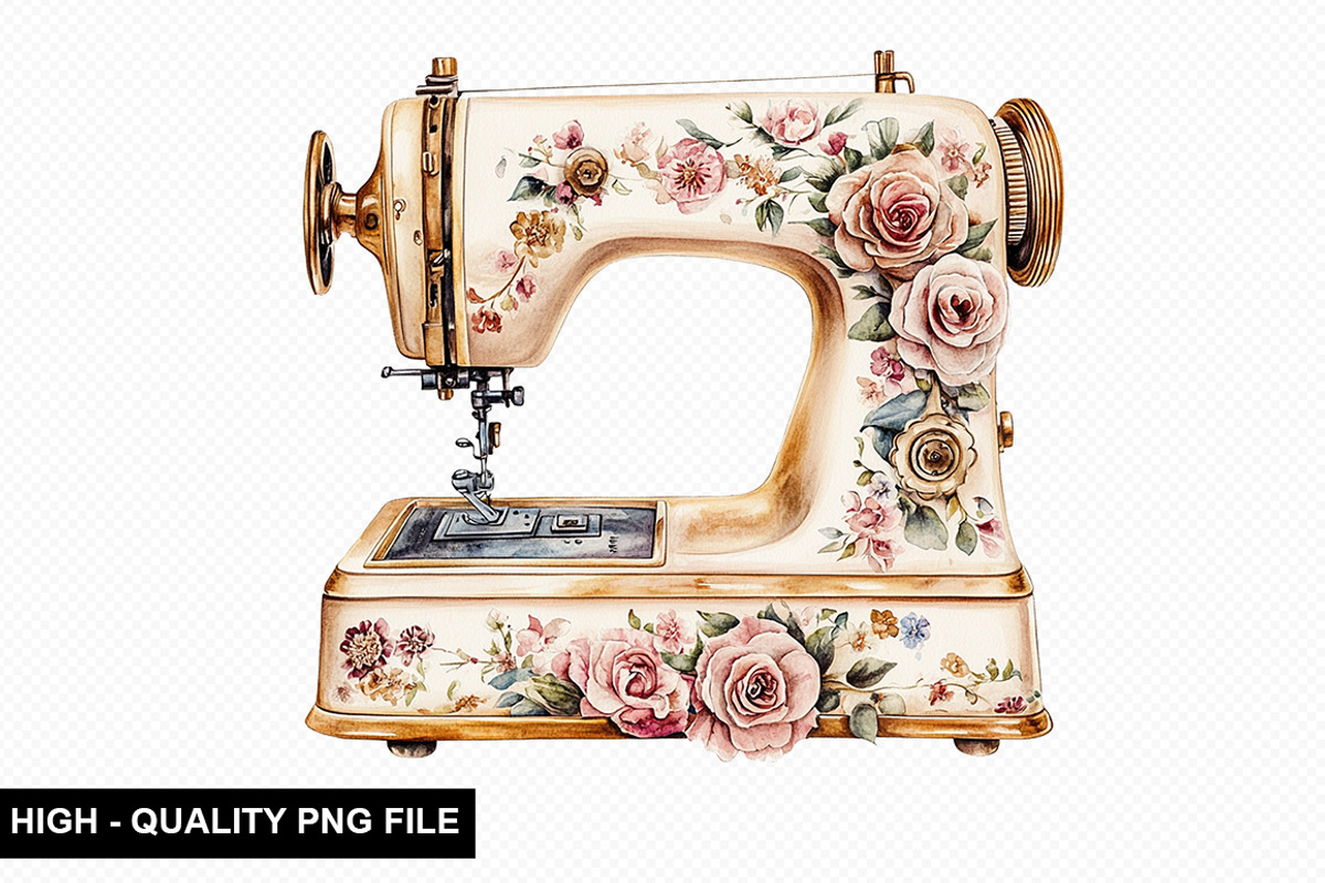 Sewing Machine Clipart Bundle, an Illustration by crative8112 (Photo 4 of 10)