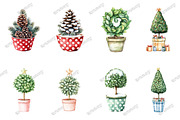 Whimsical Christmas Topiary Trees, an Illustration by designcity5 (Thumbnail 3 of 5)