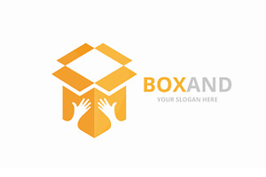 Vector Box And Hands Logo