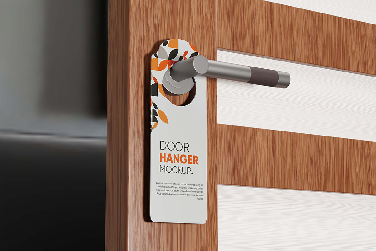 Door Hanger Mockups, a Merchandise Mockup by Alhaytar (Photo 3 of 3)