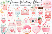Kawaii Valentine's CLIPART, an Illustration by Sublimation Artist (Thumbnail 1 of 6)