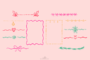 Christmas Frames & Borders line art, a Decorative Illustration by Blumensdiary (Thumbnail 3 of 6)