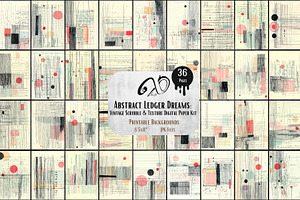 Abstract Ledger Dream: Vintage Paper