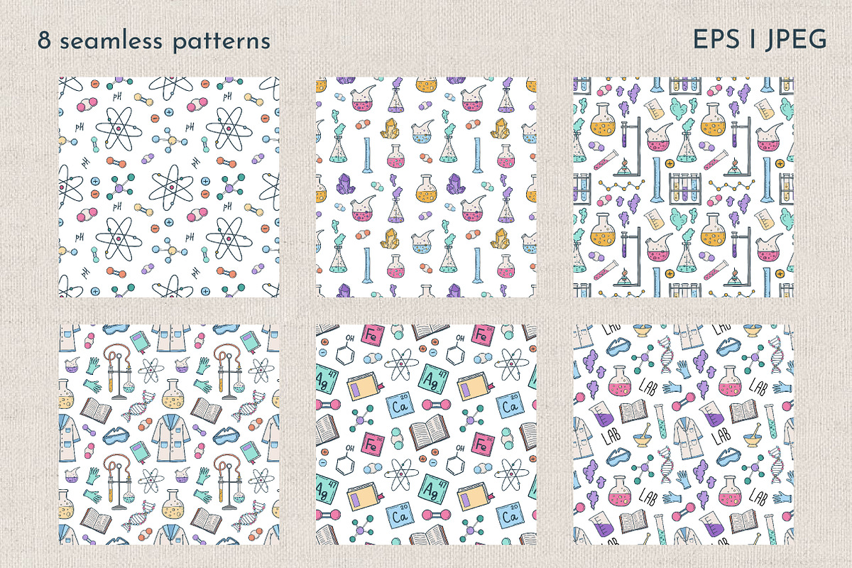 Chemistry Hand drawn Doodle Set, an Education Illustration by KathrineWatercolor (Photo 4 of 6)