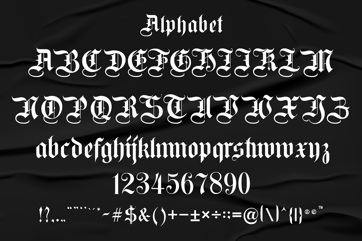 Brightos Blackletter font, a Blackletter Font by dansdesign (Photo 5 of 8)