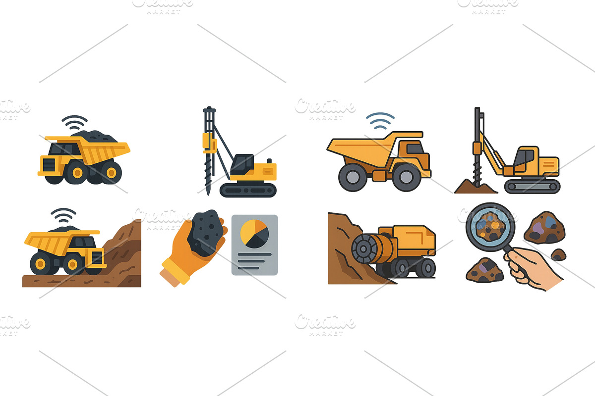 Modern mining equipment used for, an Illustration by ZinetroN