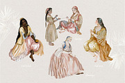 Odalisque - Watercolor Harem Creator, a Decorative Illustration by Kaleriia (Thumbnail 3 of 13)