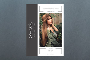 Senior Session Template PSD, a Marketing Template by Two Flamingos Shop