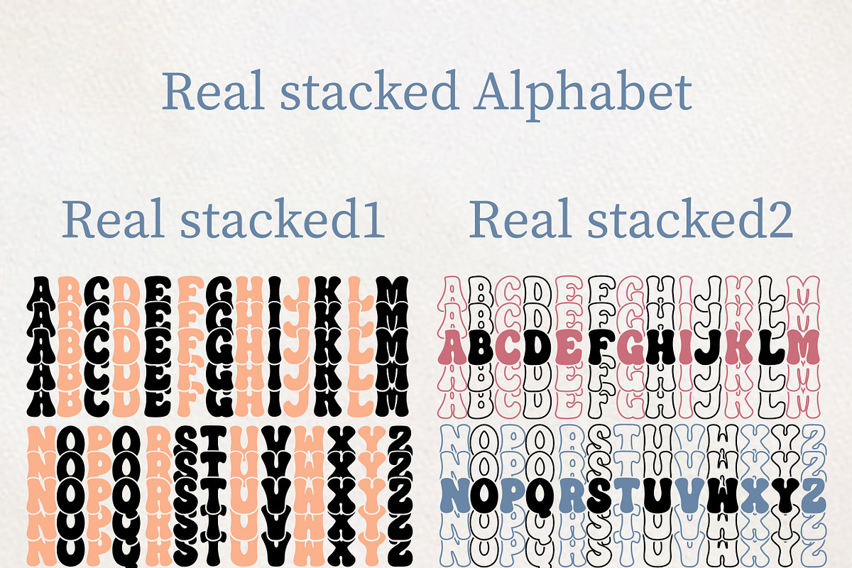 Spilt Stacked - Wave Bundle, a Serif Font by MaxArt Foundry (Photo 7 of 13)