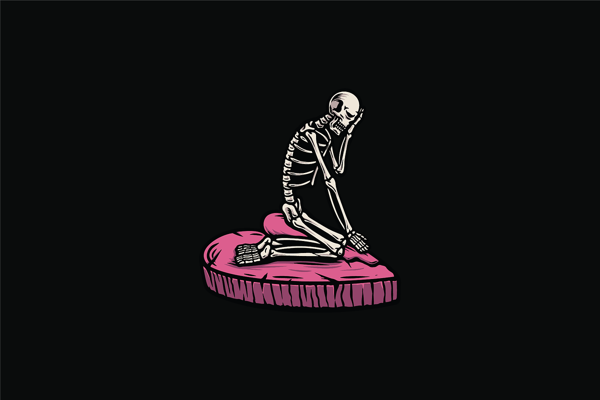 Thinking Skeleton, an Object Illustration by nomlimo.com (Photo 1 of 3)