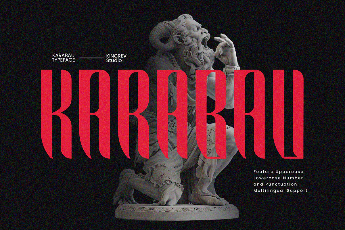 Karabau - Karabau Typeface, a Sans Serif Font by Kincrev Studio (Photo 1 of 6)