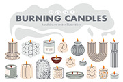 Burning vector candles, a Decorative Illustration by Torontotokio (Thumbnail 1 of 6)