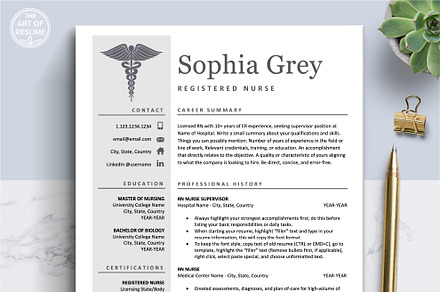 Nursing Medical Resume CV Template