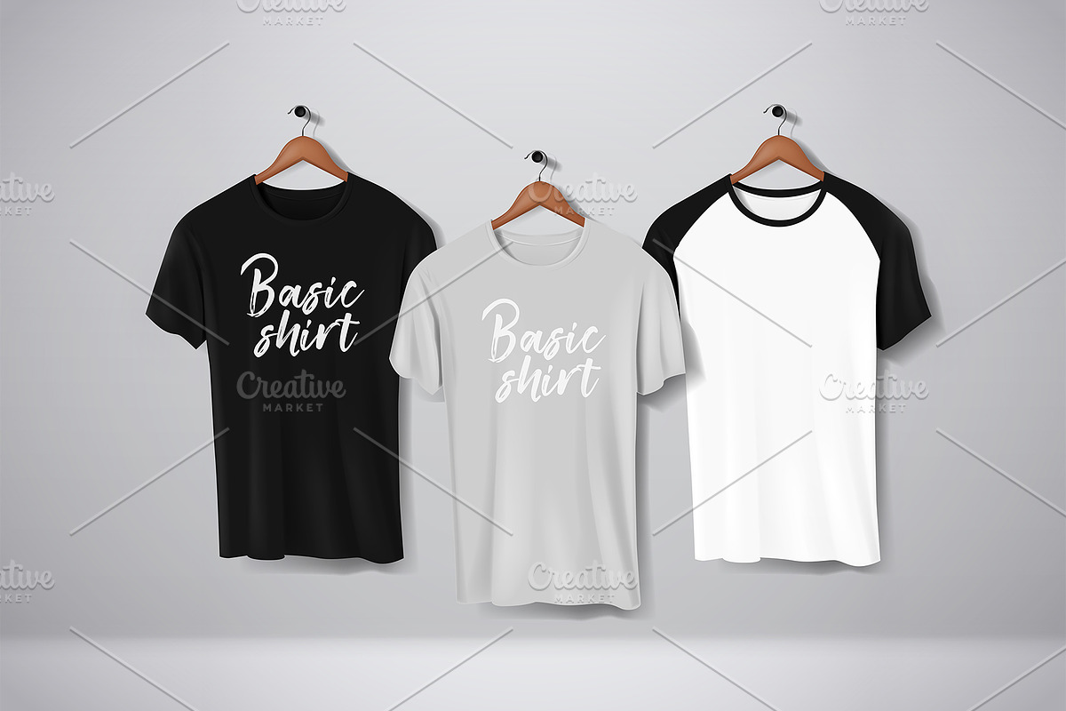 Realistic Basic T-Shirt Templates, a Shirt Mockup by George Rod (Photo 1 of 5)