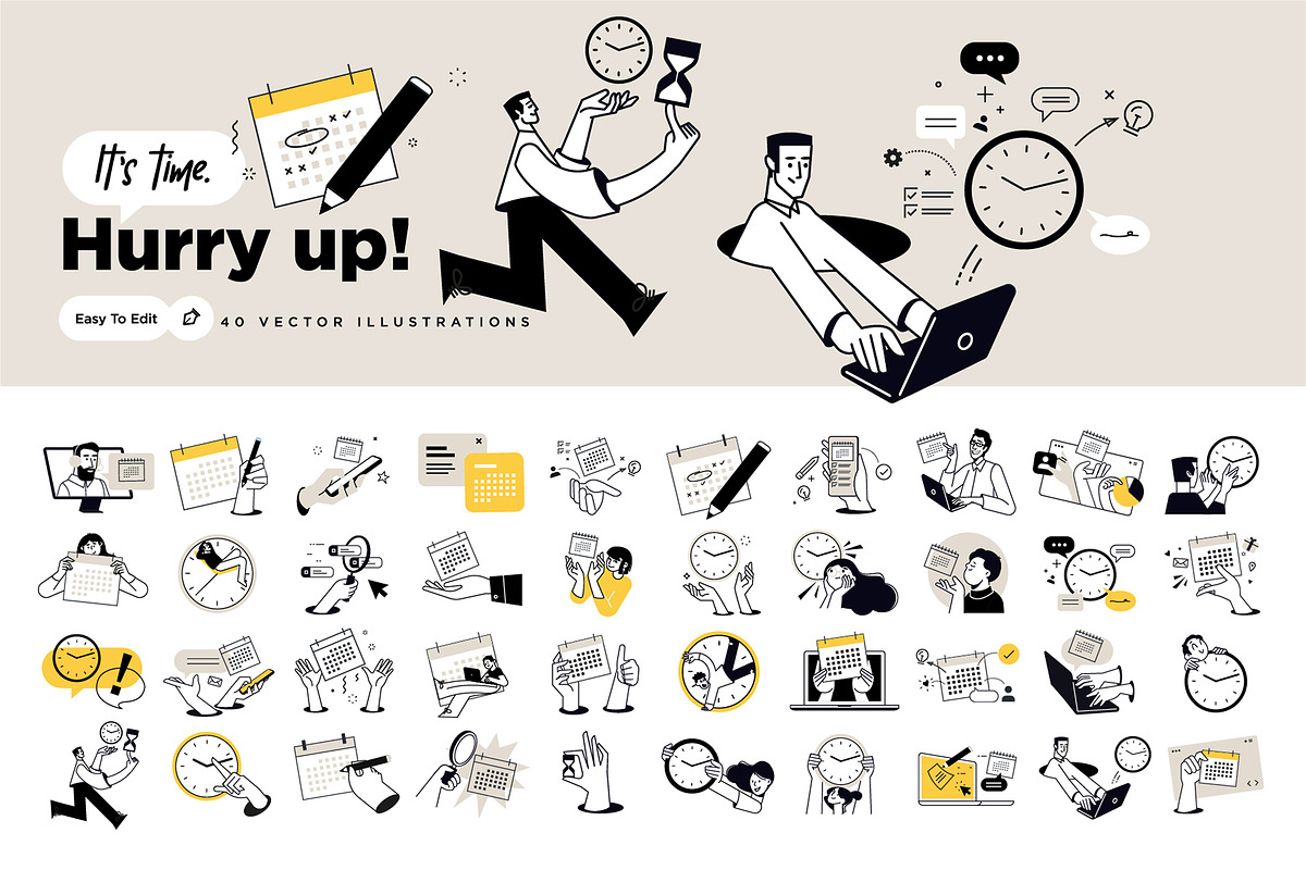 Hurry Up, a Person Illustration by PureSolution (Photo 1 of 6)