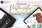 SMOOTH WATERCOLOR PROCREATE BRUSHES, a Brush Add-On by BeeRubby (Thumbnail 1 of 9)