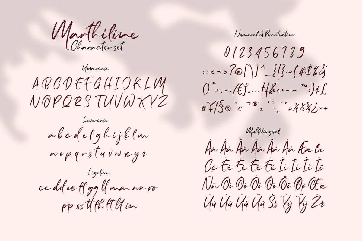 Marthiline - Handwritten Font preview 5