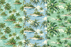 10 Caribbean Escape Seamless Pattern