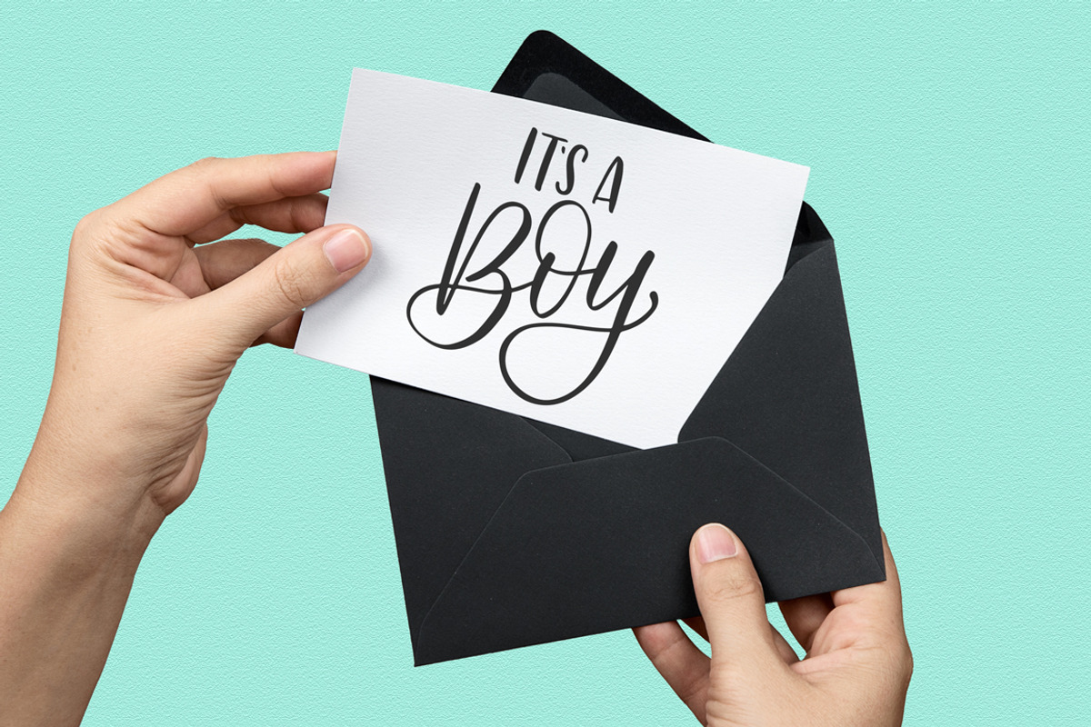 Hand Lettered Baby Shower Phrase Set, an Object Graphic by WinnieJean (Photo 4 of 4)