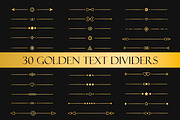 30 golden text dividers, an Object Illustration by Tati_Kli (Thumbnail 1 of 2)