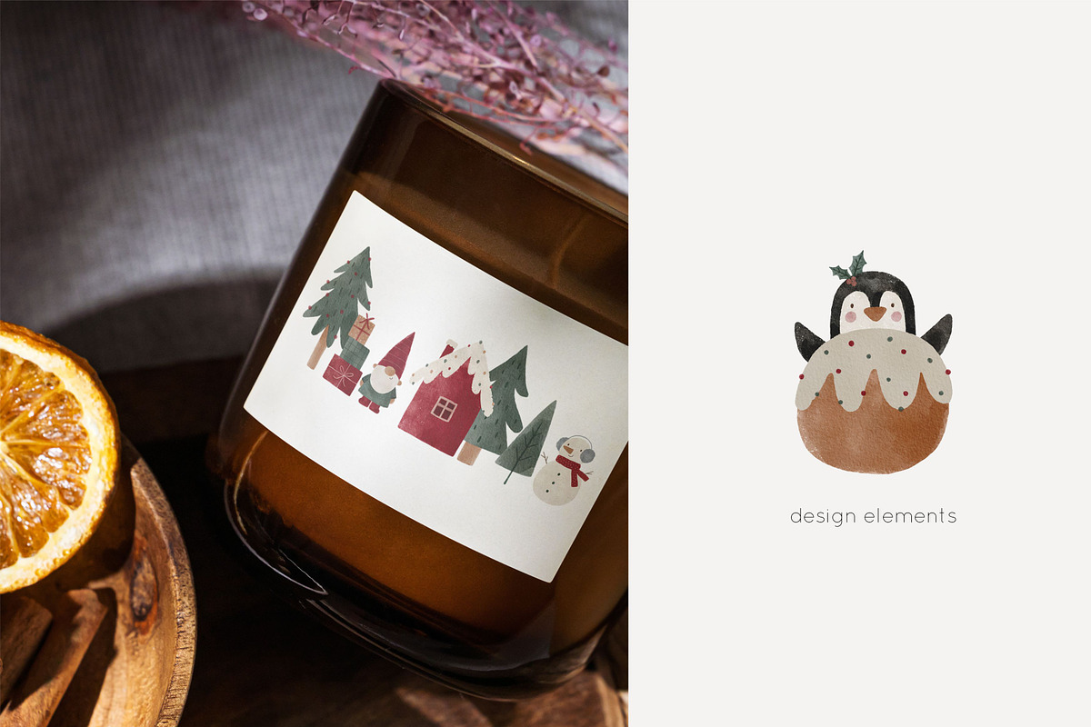 Cozy Watercolor Christmas Holidays, a Decorative Illustration by Cute And Wild (Photo 6 of 6)