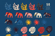 Risograph Tropic Objects&Backgrounds, an Object Graphic by CreativeFolks (Thumbnail 4 of 8)