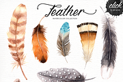 Feather Watercolor Collection, an Illustration by everysunsun (Thumbnail 4 of 6)