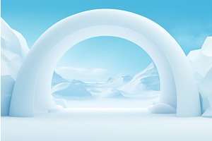 Glossy Igloo Mockup Background