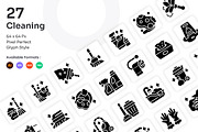 Cleaning Icons Set - Glyph, a Solid Icon by Kmg Design (Thumbnail 1 of 2)