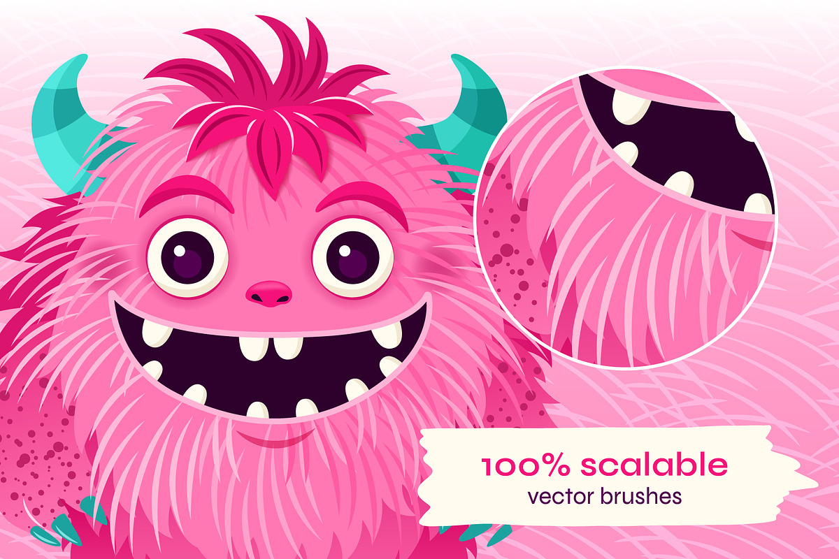24 Fur Illustrator Brushes, a Brush Add-On by IuliiaSavko (Photo 4 of 11)