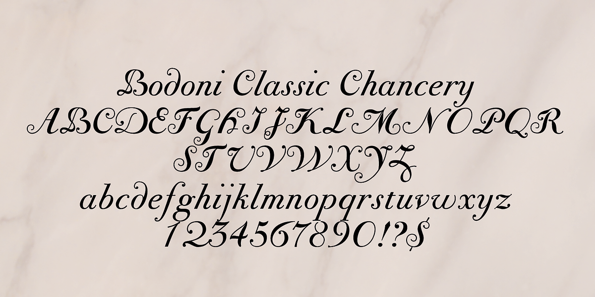 Bodoni Classic Initials, a Script Font by Wiescher-Design (Photo 6 of 6)