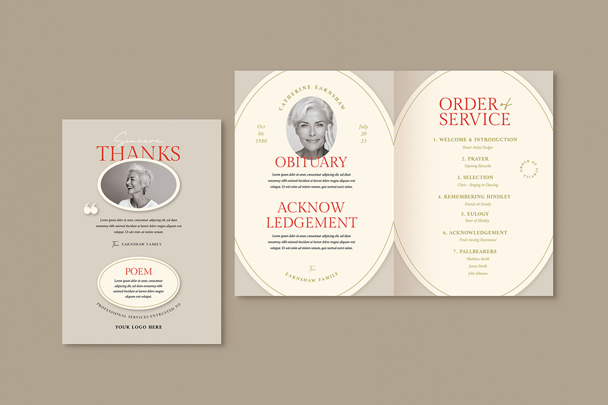 Classic Elegant Funeral Program, an Invitation Template by Vynetta (Photo 6 of 6)