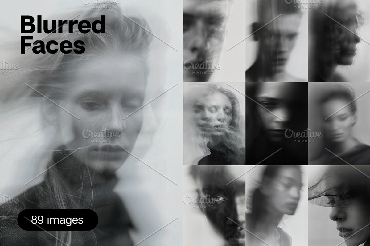 89 Blurred Faces, a Person Photo by Handmadefont (Photo 1 of 12)